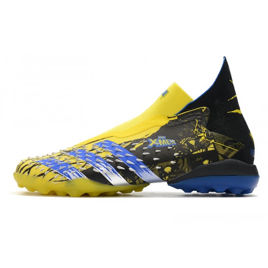 Adidas Predator Freak .1 High TF Yellow Black Blue Football Boots