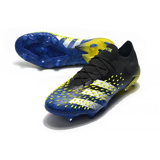 Adidas Predator Freak .1 Low FG Black Blue Yellow Football Boots