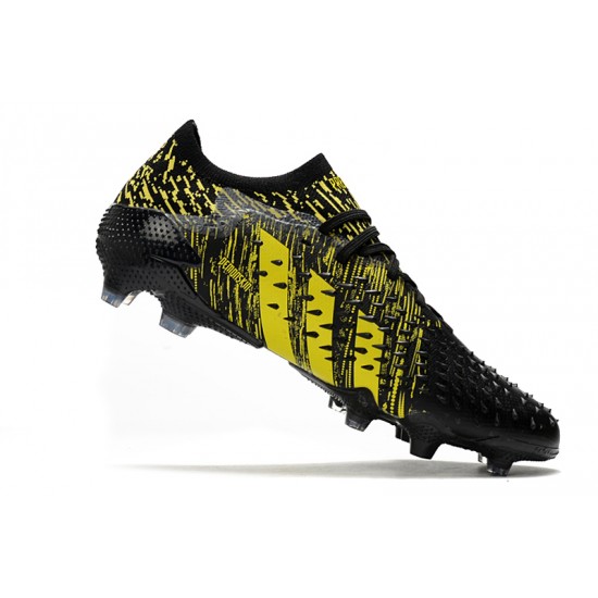 Adidas Predator Freak .1 Low FG Black Yellow Football Boots