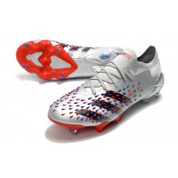Adidas Predator Freak .1 Low FG Silver Orange Black Football Boots 