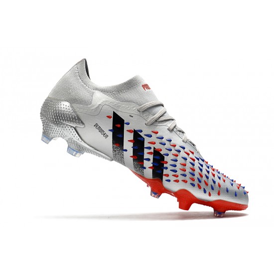 Adidas Predator Freak .1 Low FG Silver Orange Black Football Boots