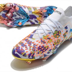 Adidas Predator Freak .1 Low FG White Orange Blue Football Boots 