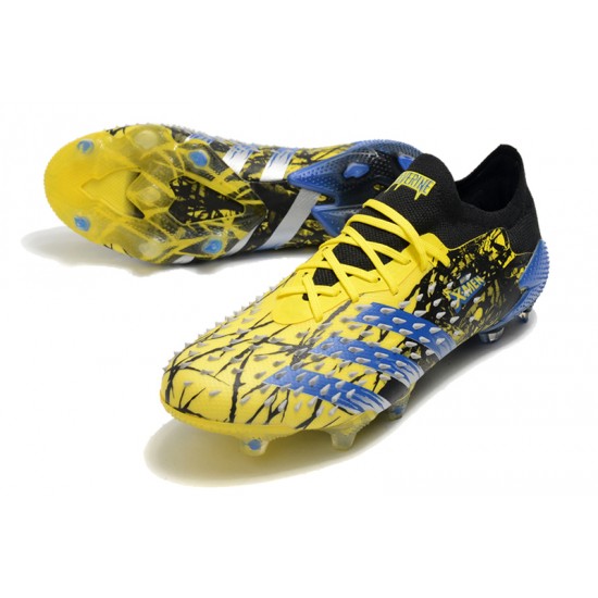 Adidas Predator Freak .1 Low FG Yellow Blue Football Boots