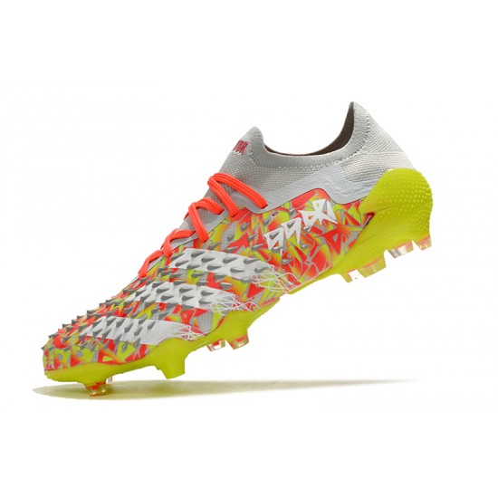 Adidas Predator Freak .1 Low FG Yellow Orange Silver Football Boots