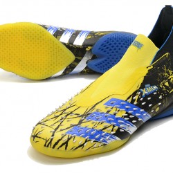 Adidas Predator Freak IC Black Yellow Blue High Football Boots 
