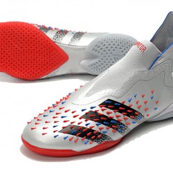Adidas Predator Freak IC Silver Orange Black High Football Boots 