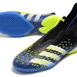 Adidas Predator Freak IC Yellow Black Blue High Football Boots 