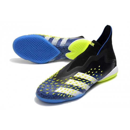 Adidas Predator Freak IC Yellow Black Blue High Football Boots