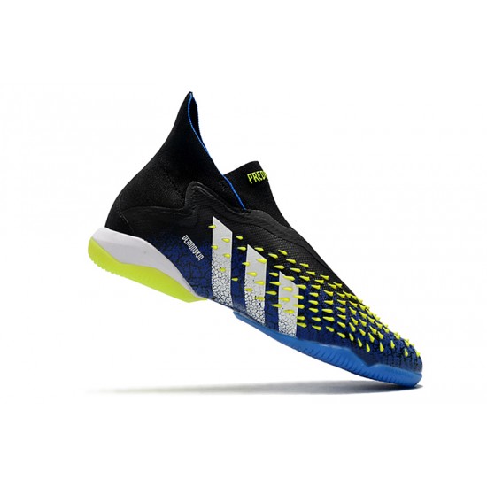Adidas Predator Freak IC Yellow Black Blue High Football Boots
