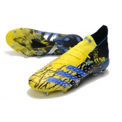 Adidas Predator Freak.1 FG Black Yellow Blue Low Football Boots 