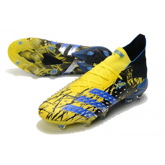 Adidas Predator Freak.1 FG Black Yellow Blue Low Football Boots