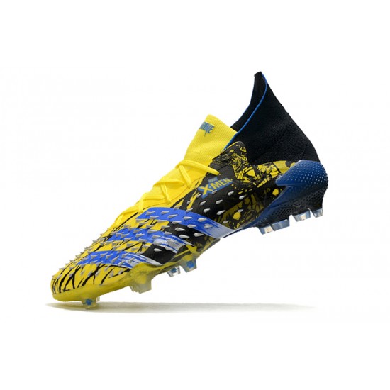 Adidas Predator Freak.1 FG Black Yellow Blue Low Football Boots