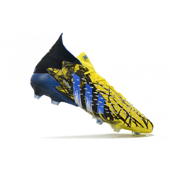 Adidas Predator Freak.1 FG Black Yellow Blue Low Football Boots