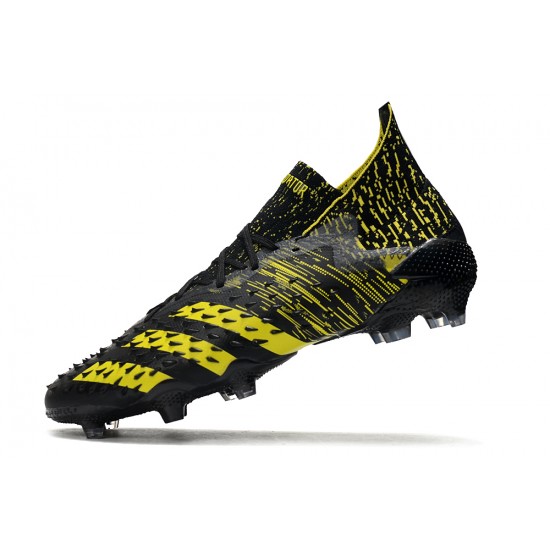 Adidas Predator Freak.1 FG Black Yellow Low Football Boots