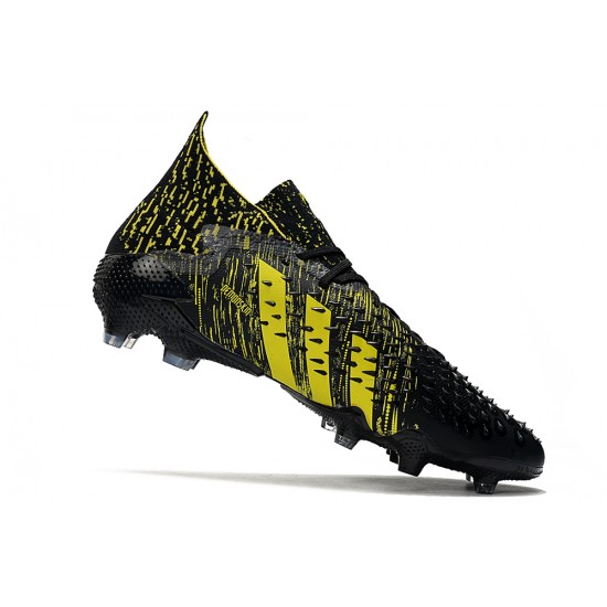 Adidas Predator Freak.1 FG Black Yellow Low Football Boots