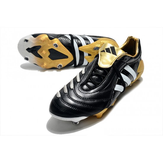 Adidas Predator Pulse Low FG UCL Black Yellow White Football Boots