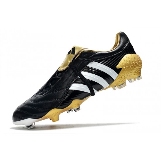 Adidas Predator Pulse Low FG UCL Black Yellow White Football Boots