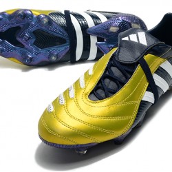 Adidas Predator Pulse Low FG UCL Gold Black White Football Boots 