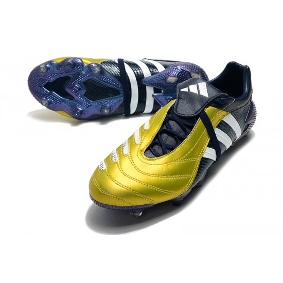 Adidas Predator Pulse Low FG UCL Gold Black White Football Boots