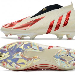 Adidas Predator Edge High FG Beige Red Black Football Boots 