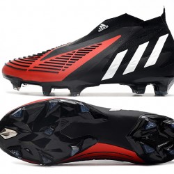 Adidas Predator Edge High FG Black White Red Football Boots 