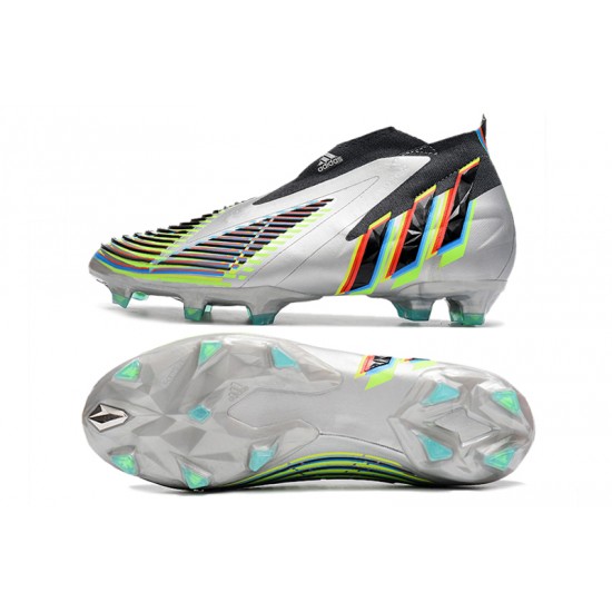 Adidas Predator Edge High FG Silver Black Green Football Boots