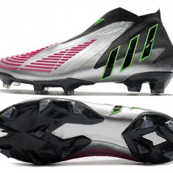 Adidas Predator Edge High FG Silver Black Win Red Football Boots 