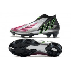 Adidas Predator Edge High FG Silver Black Win Red Football Boots 