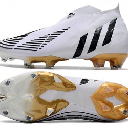 Adidas Predator Edge High FG White Black Gold Football Boots 