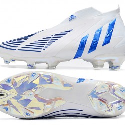 Adidas Predator Edge High FG White Blue Football Boots 