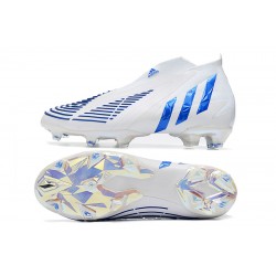 Adidas Predator Edge High FG White Blue Football Boots 