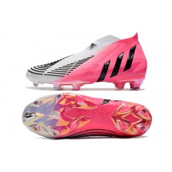 Adidas Predator Edge High FG White Peach Black Football Boots 