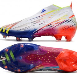 Adidas Predator FIFA World Cup Qatar 2022 Edge High FG White Blue Orange Football Boots 