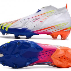 Adidas Predator FIFA World Cup Qatar 2022 Edge High FG White Orange Blue Football Boots 