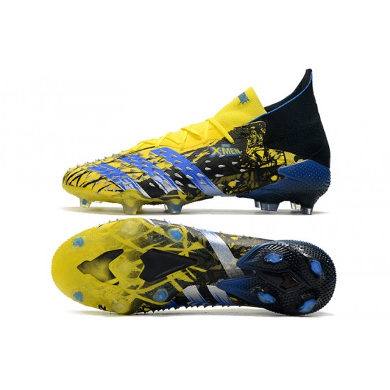 Adidas Predator Freak.1 FG Black Yellow Blue Low Football Boots