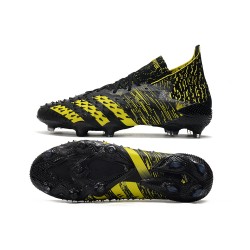 Adidas Predator Freak.1 FG Black Yellow Low Football Boots 