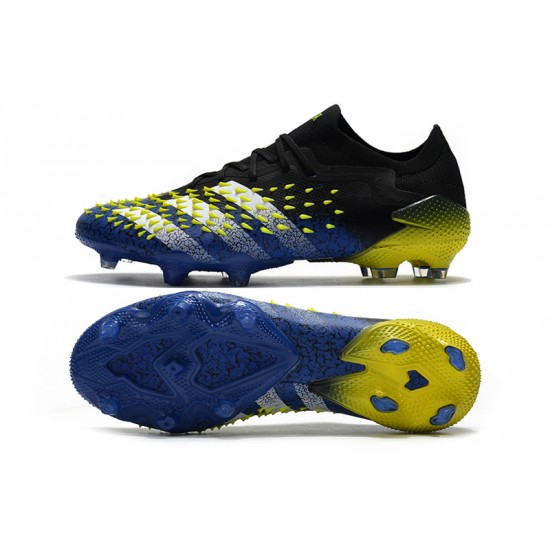 Adidas Predator Freak .1 Low FG Black Blue Yellow Football Boots