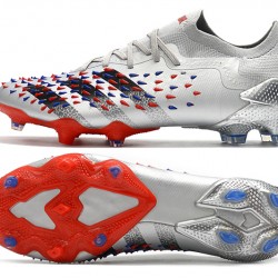 Adidas Predator Freak .1 Low FG Silver Orange Black Football Boots 