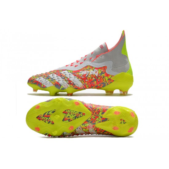 Adidas Predator Freak FG Yellow Green Orange Silver High Football Boots