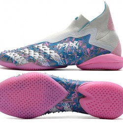 Adidas Predator Freak IC Silver Blue Pink Blue High Football Boots 