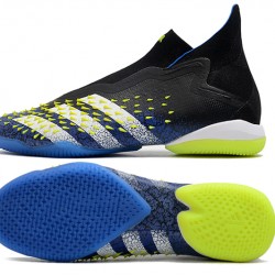 Adidas Predator Freak IC Yellow Black Blue High Football Boots 