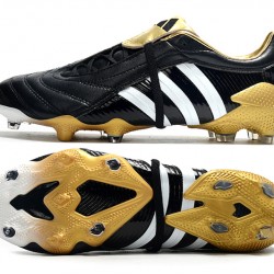 Adidas Predator Pulse Low FG UCL Black Yellow White Football Boots 