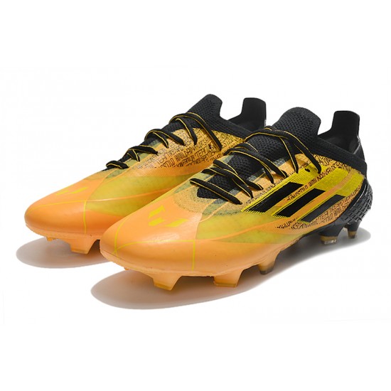 Adidas X Speedflow FG Low Black Gold Men Football Boots