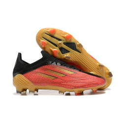 Adidas X Speedflow FG Low Black Gold Red Men Football Boots