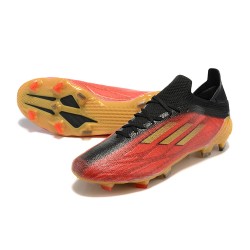 Adidas X Speedflow FG Low Black Gold Red Men Football Boots