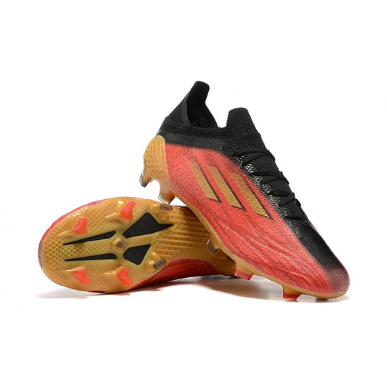 Adidas X Speedflow FG Low Black Gold Red Men Football Boots