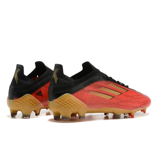 Adidas X Speedflow FG Low Black Gold Red Men Football Boots