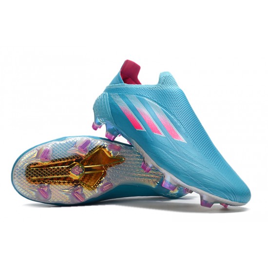 Adidas X Speedflow FG Low Blue Pink Silver Men Football Boots