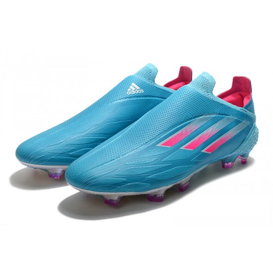 Adidas X Speedflow FG Low Blue Pink Silver Men Football Boots