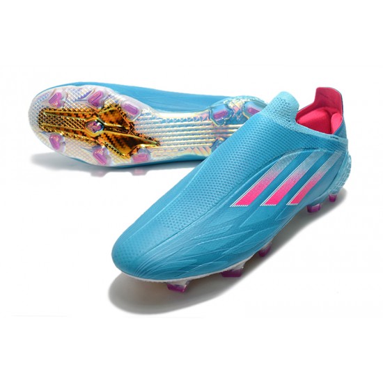 Adidas X Speedflow FG Low Blue Pink Silver Men Football Boots